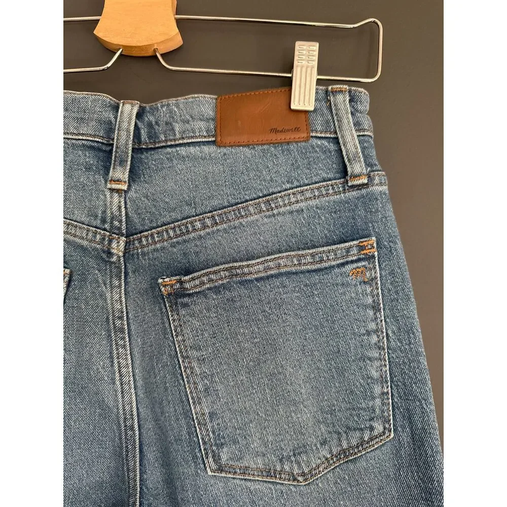 Madewell The High Rise Slim Boyjean in Neal Wash Blue Jeans Size 25